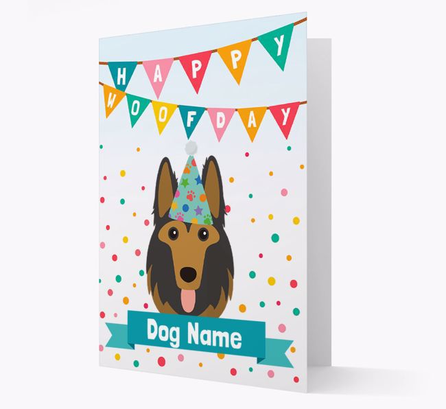 Personalised Card 'Happy Woofday {dogsName}' with {breedCommonName} Icon